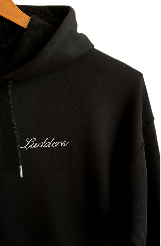 BLACK EMBROIDERY HOODIE