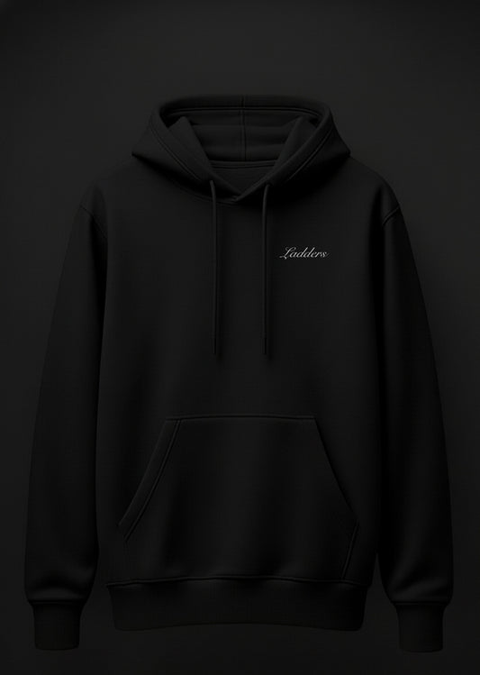 BLACK EMBROIDERY HOODIE
